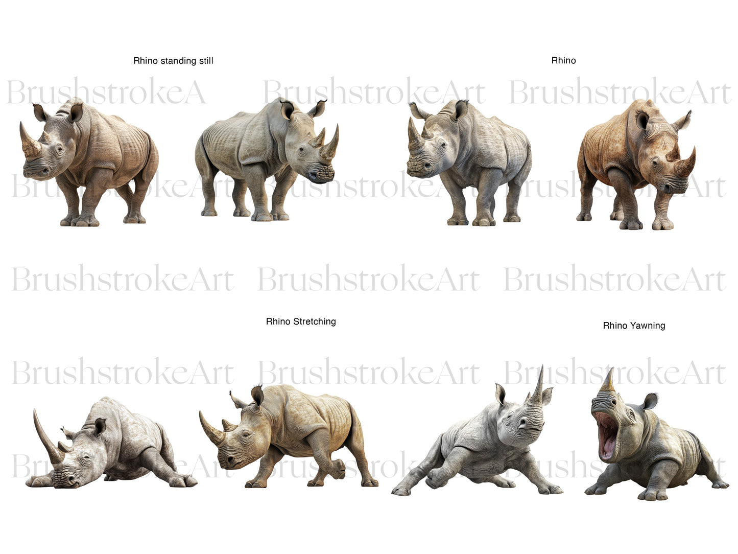 Watercolor Rhino