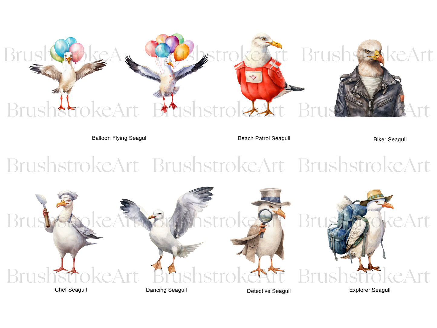 Watercolor Seagull