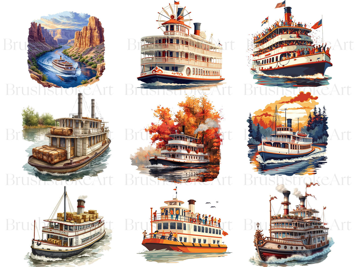 Watercolor Ship