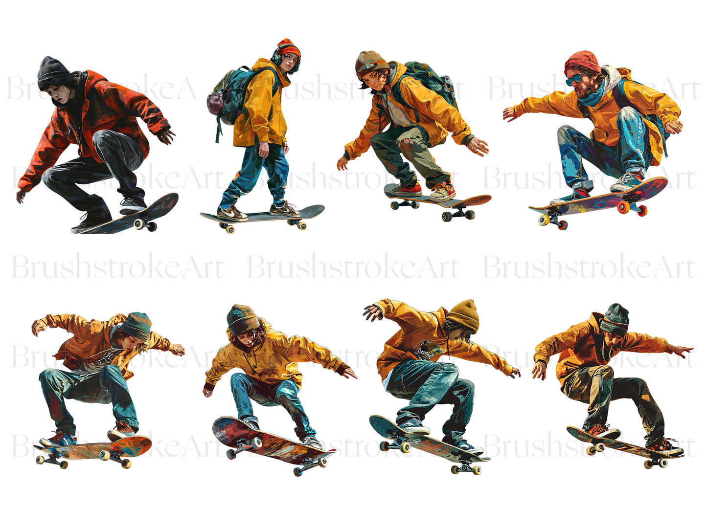 Watercolor Skateboard
