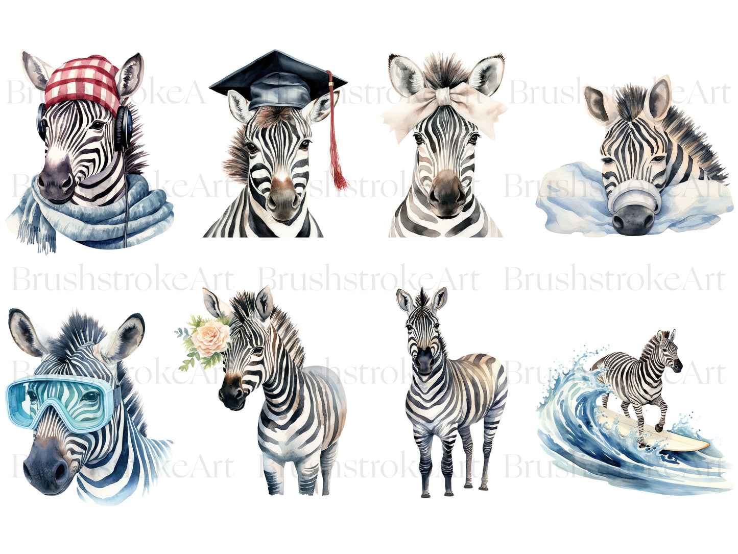 Watercolor Zebra