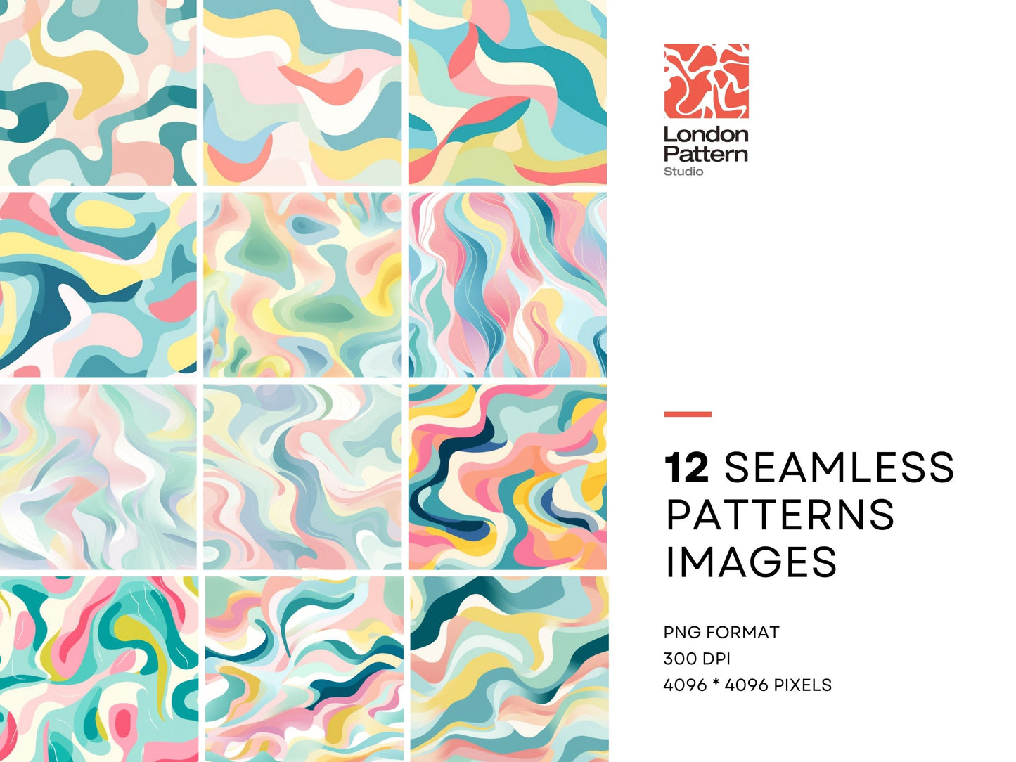 Wavy abstract shapes pattern