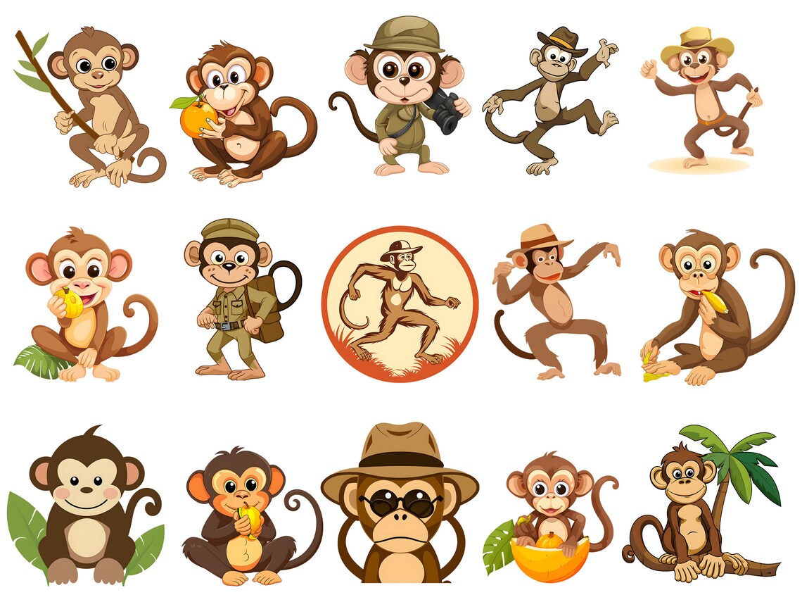 baby monkey clipart