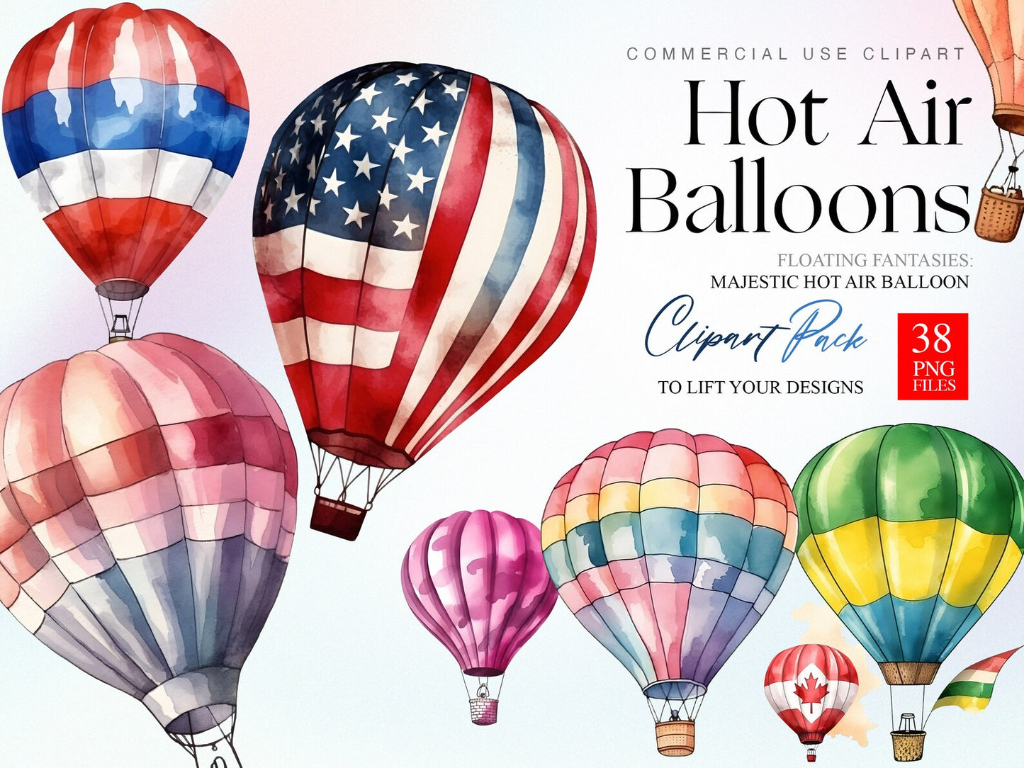 hot air balloons clipart