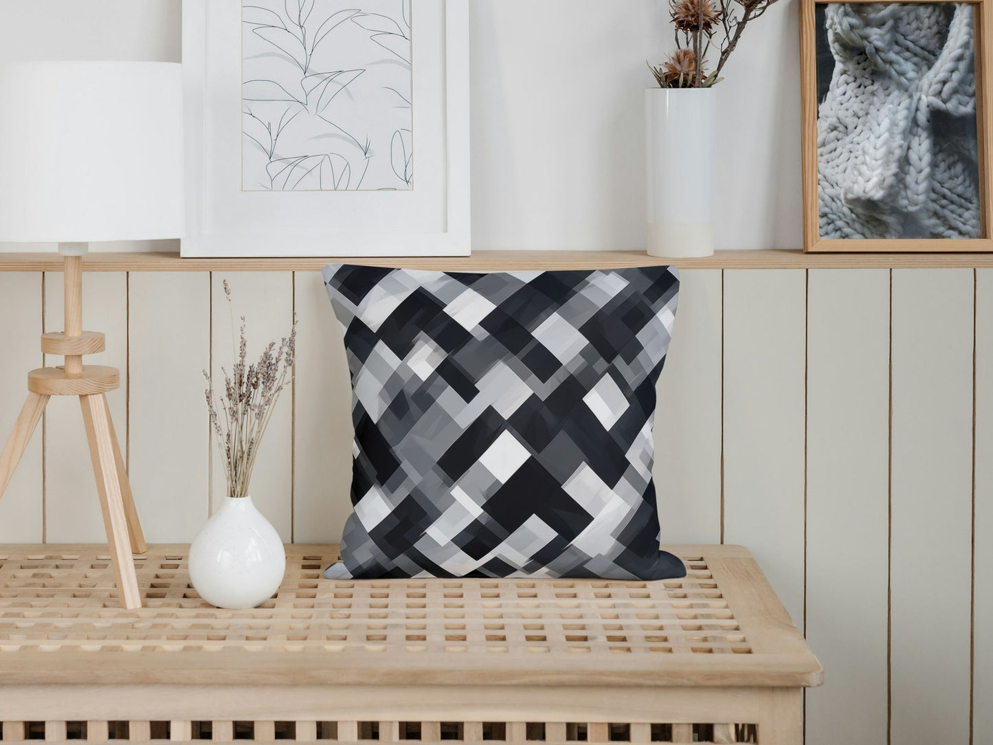 white checkered pattern