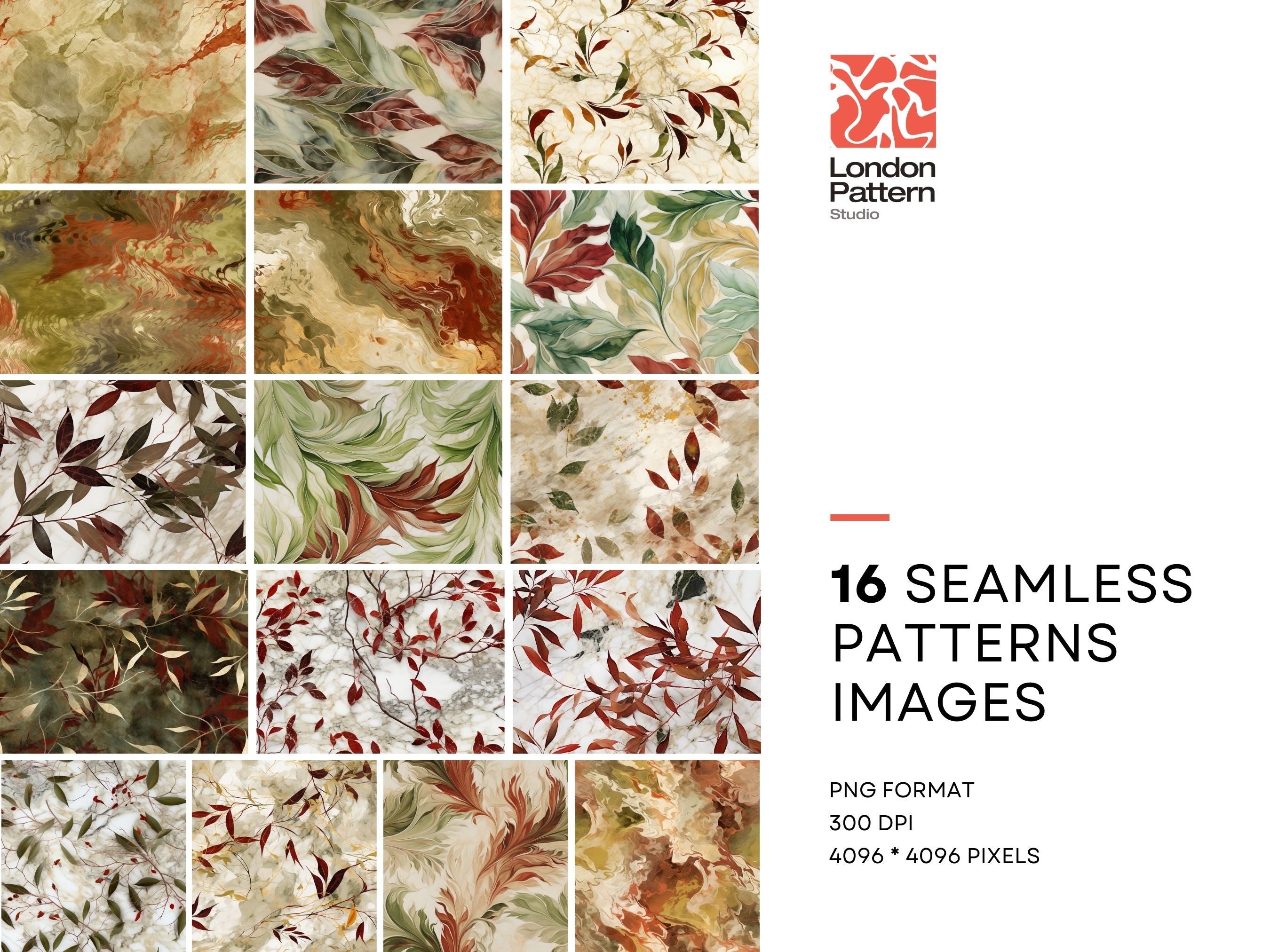 Autumn Floral Seamless Pattern, Flower Background, Fabric – Clipartset