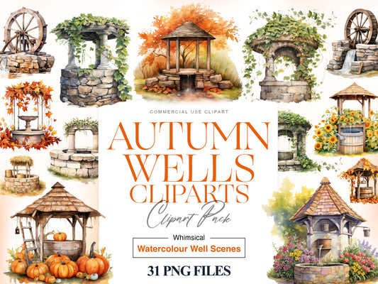 Autumn Well Clipart