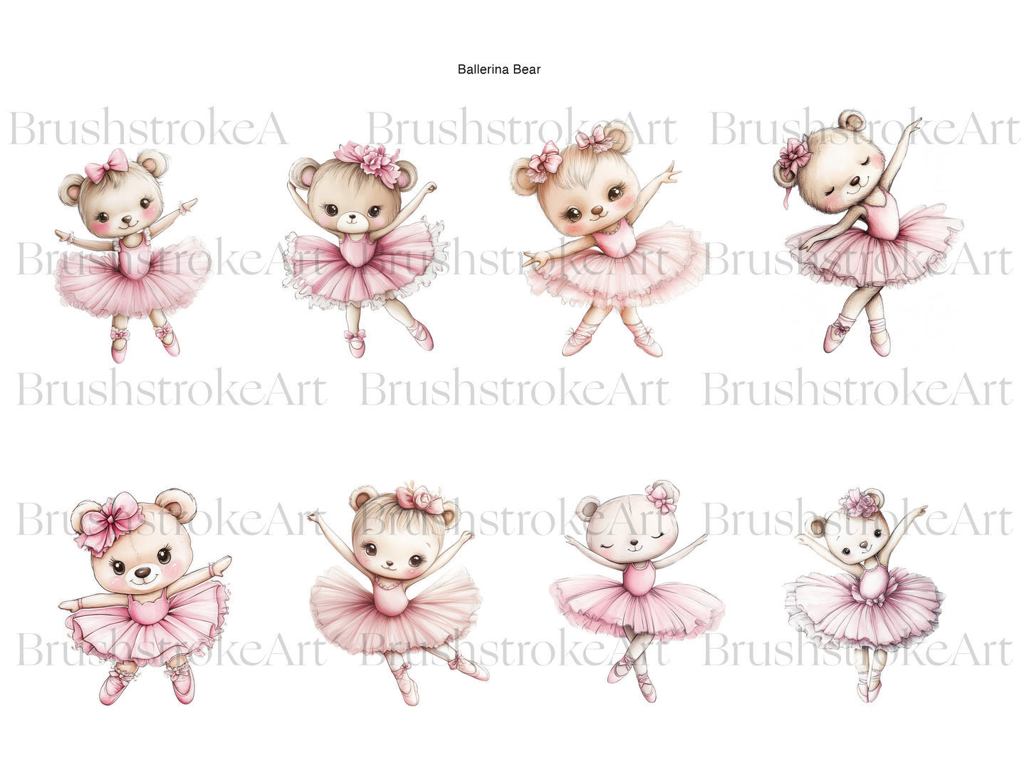 Watercolor Ballerina Clipart, Ballet, Cute Ballerina