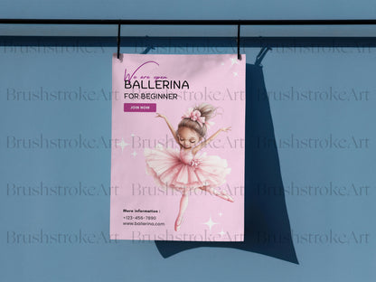 Watercolor Ballerina Clipart, Ballet, Cute Ballerina