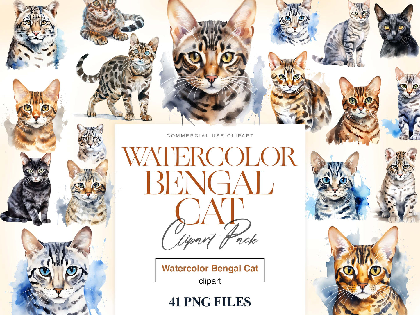 Bengal Cat Clipart