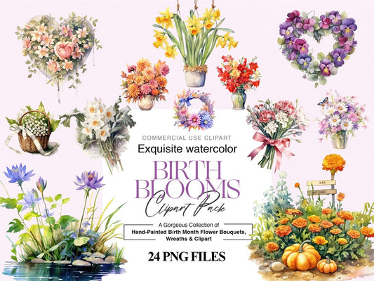 Birth Flower Clipart