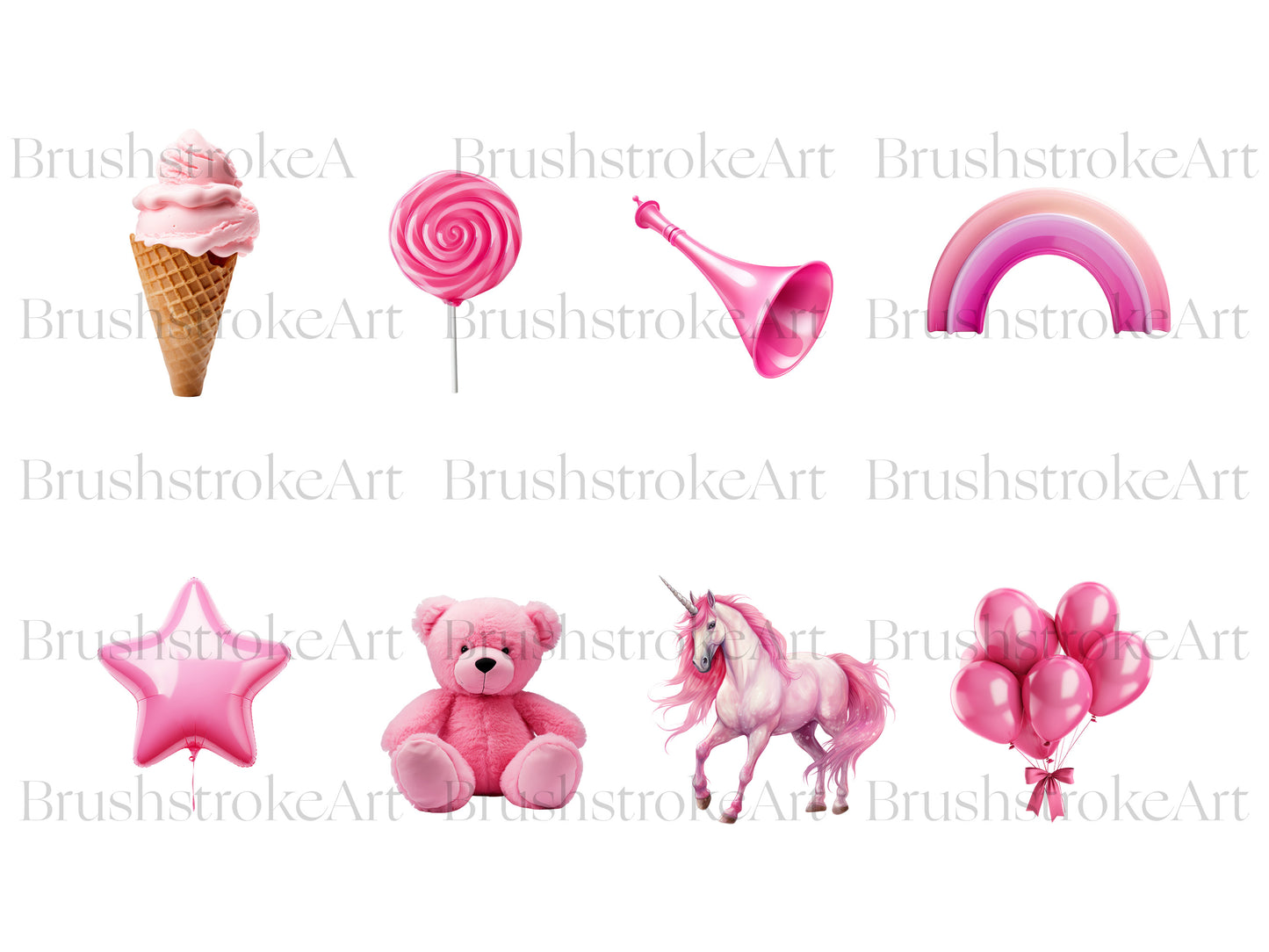 Pink Birthday Clipart, Birthday Balloon, Pink Birthday Cake