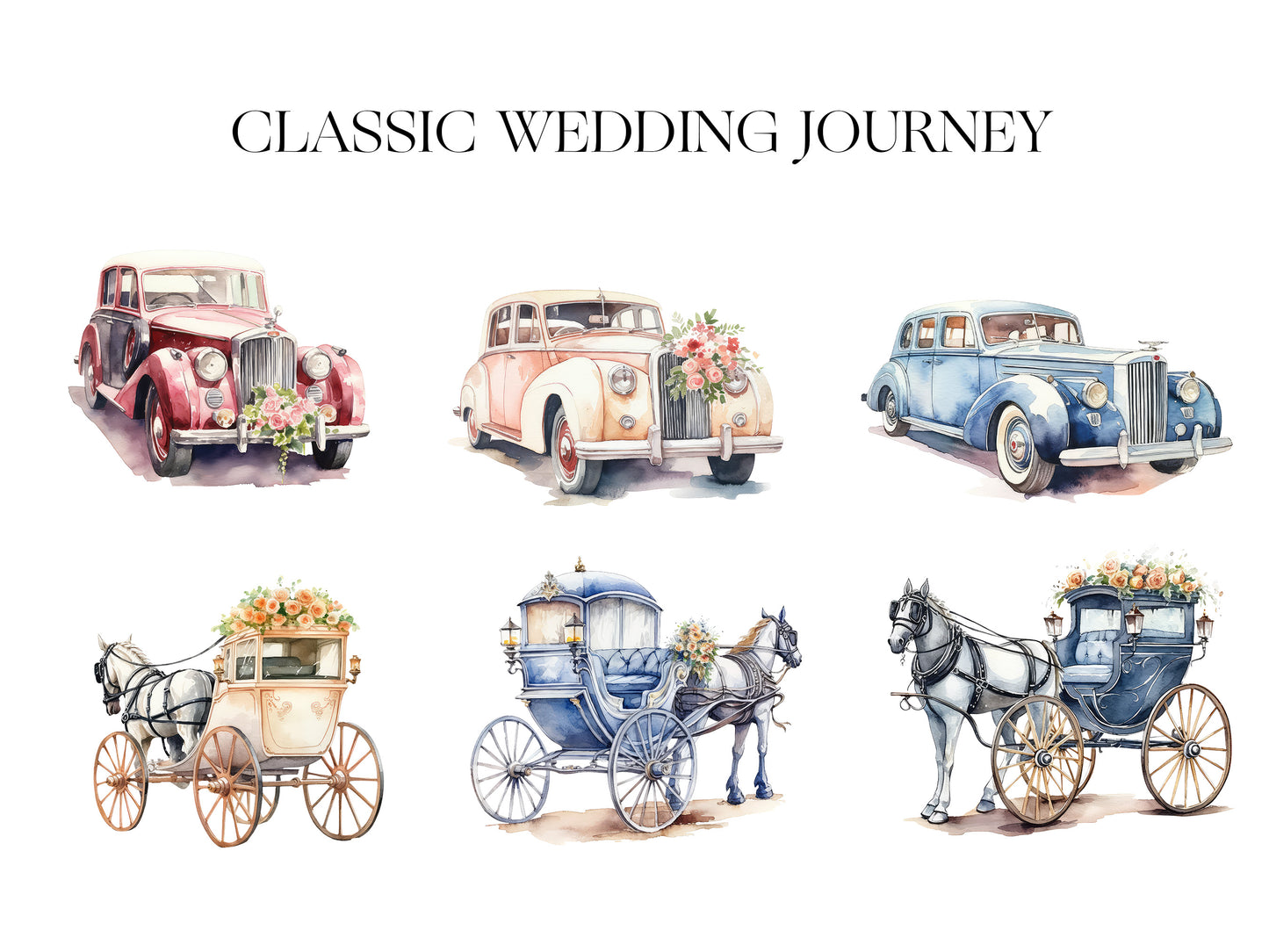 Blue wedding clipart