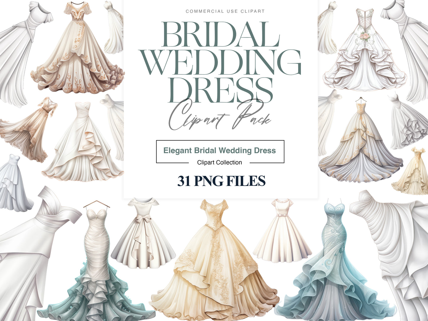 Bridal Dress Clipart