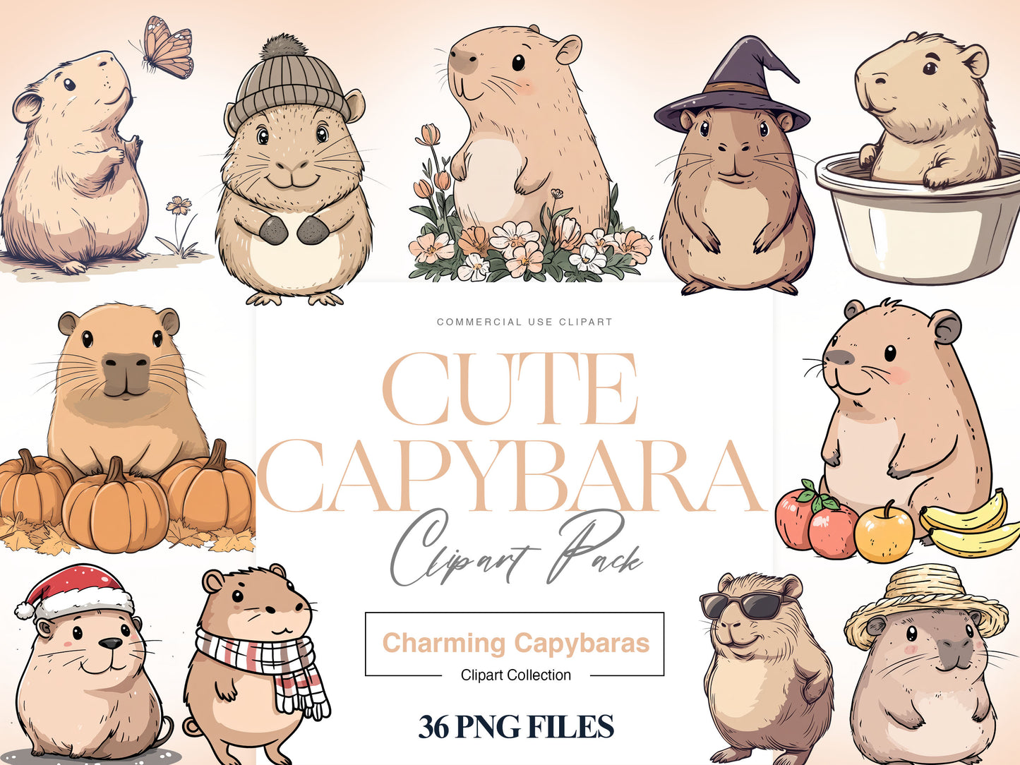 Capybara Clipart