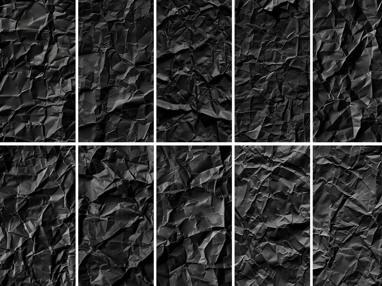 Crumpled black paper texture