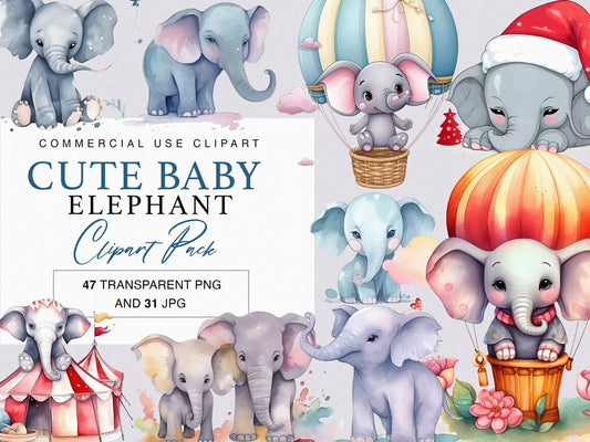 Cute Elephant Clipart