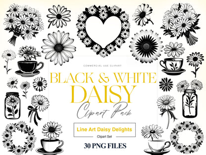 Daisy Line Art