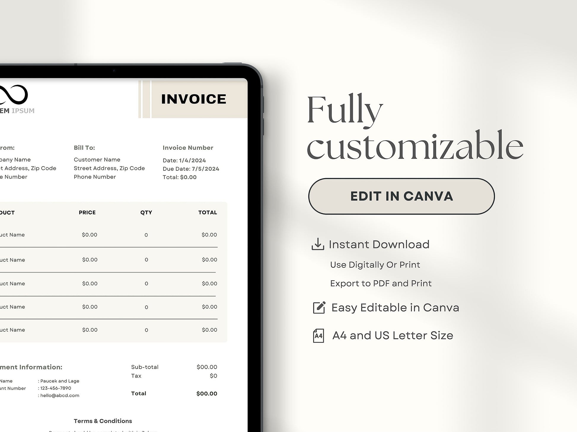 Editable Invoice