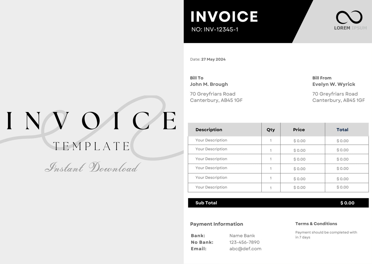Editable Invoice