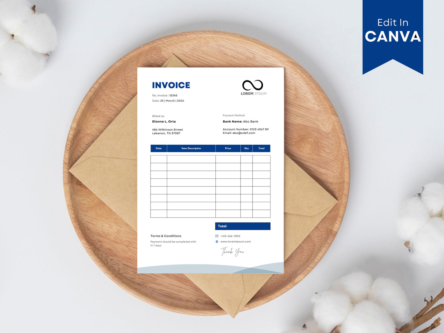 Editable Invoice