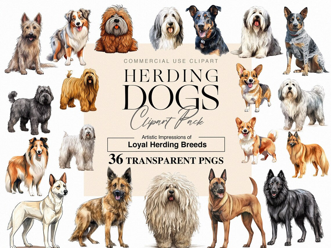 Herding Dogs Clipart