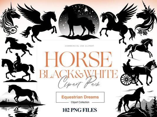 Horse Silhouette Clipart, Rodeo, Horse PNG, Running Horse