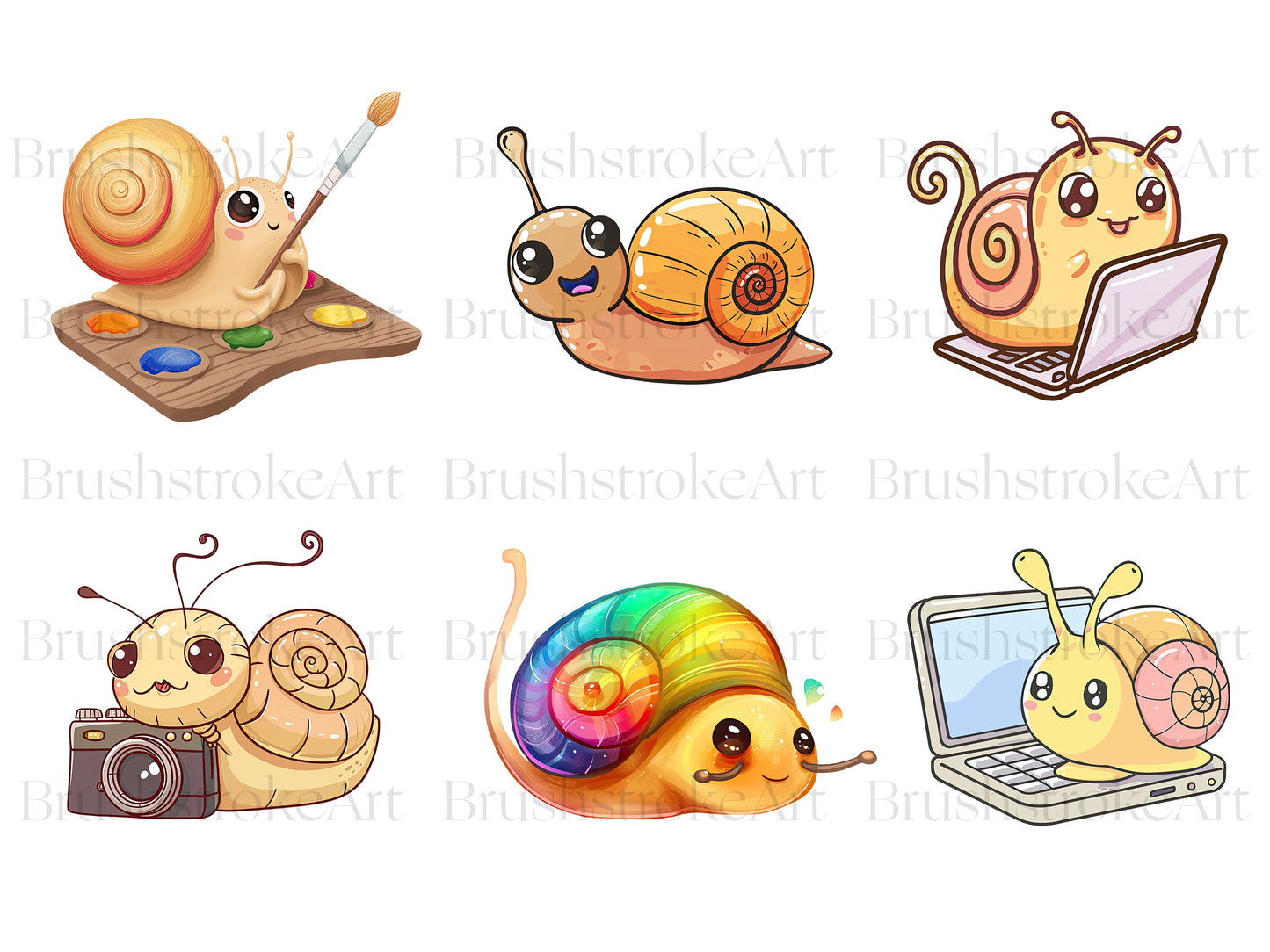 Kawaii Snail PNG