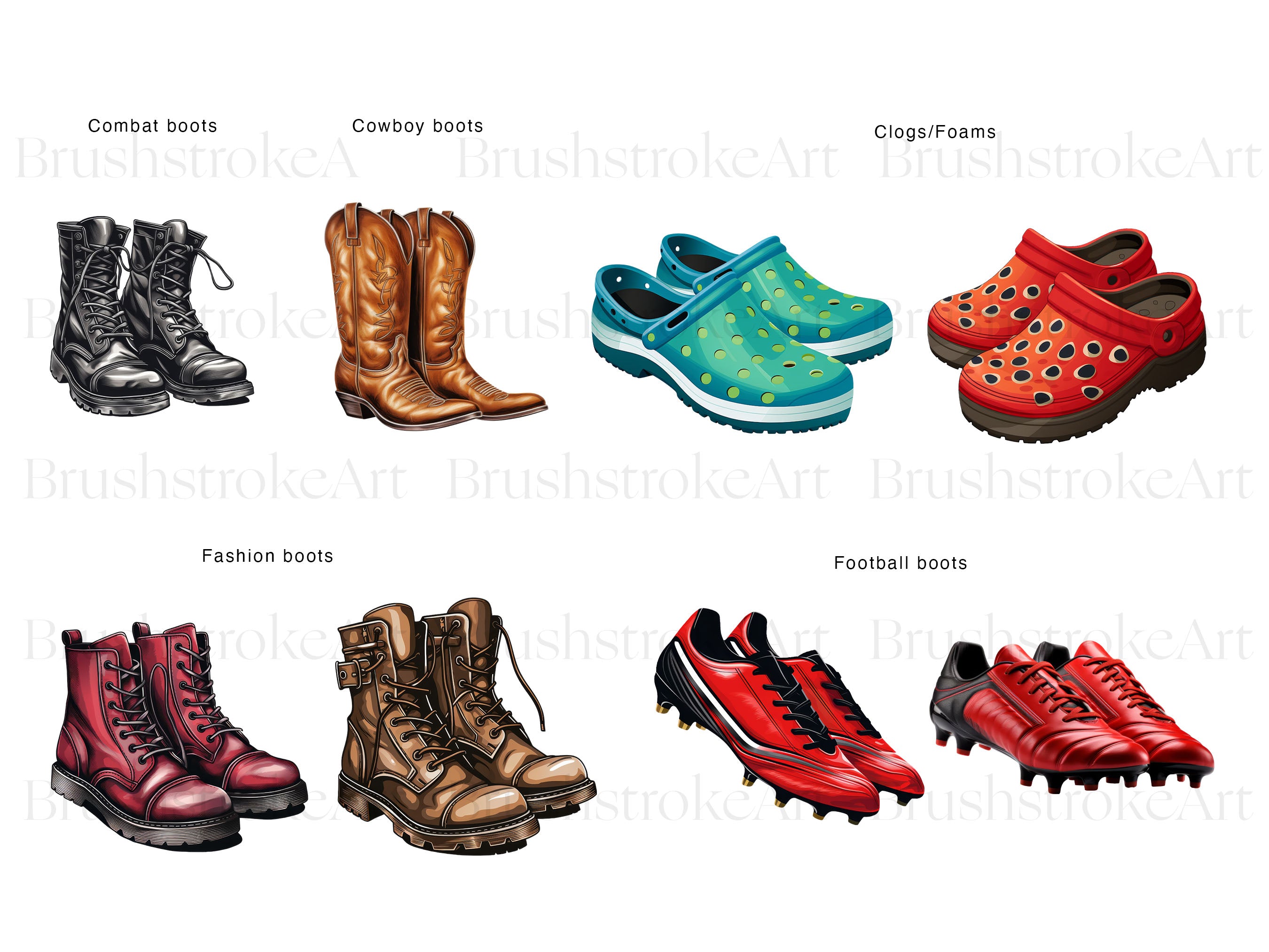 Shoe Clipart, Sneaker, Men's Shoes, Boots PNG, High Heels – Clipartset