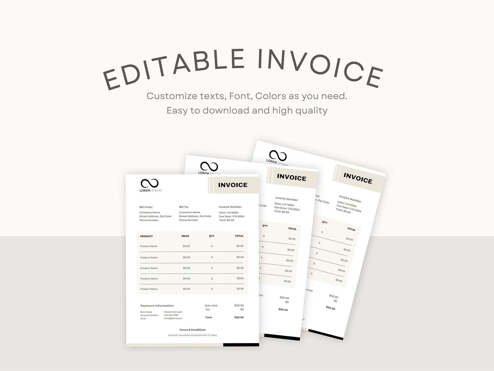 Minimalist Invoice
