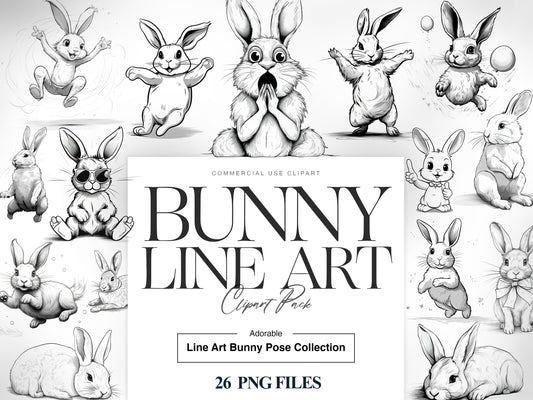 Rabbit Line Art