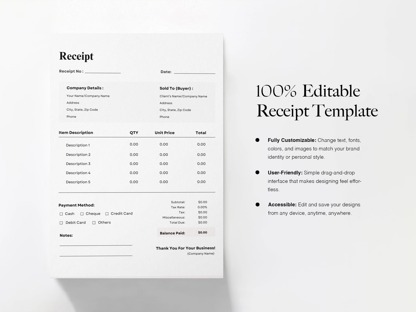 Receipt Template