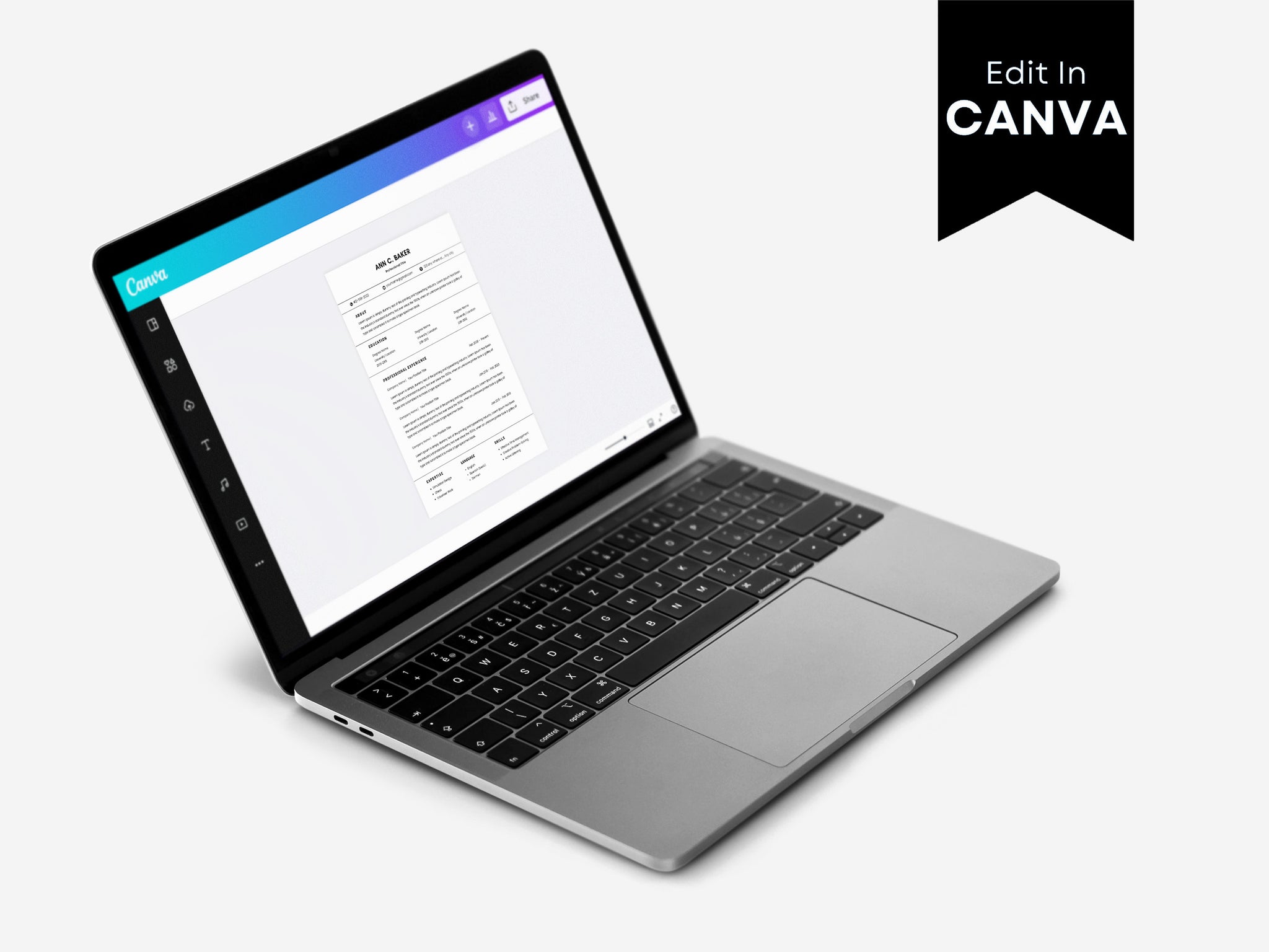 Minimalist Resume Template, Biodata Format, Canva Resume Templates, Pr