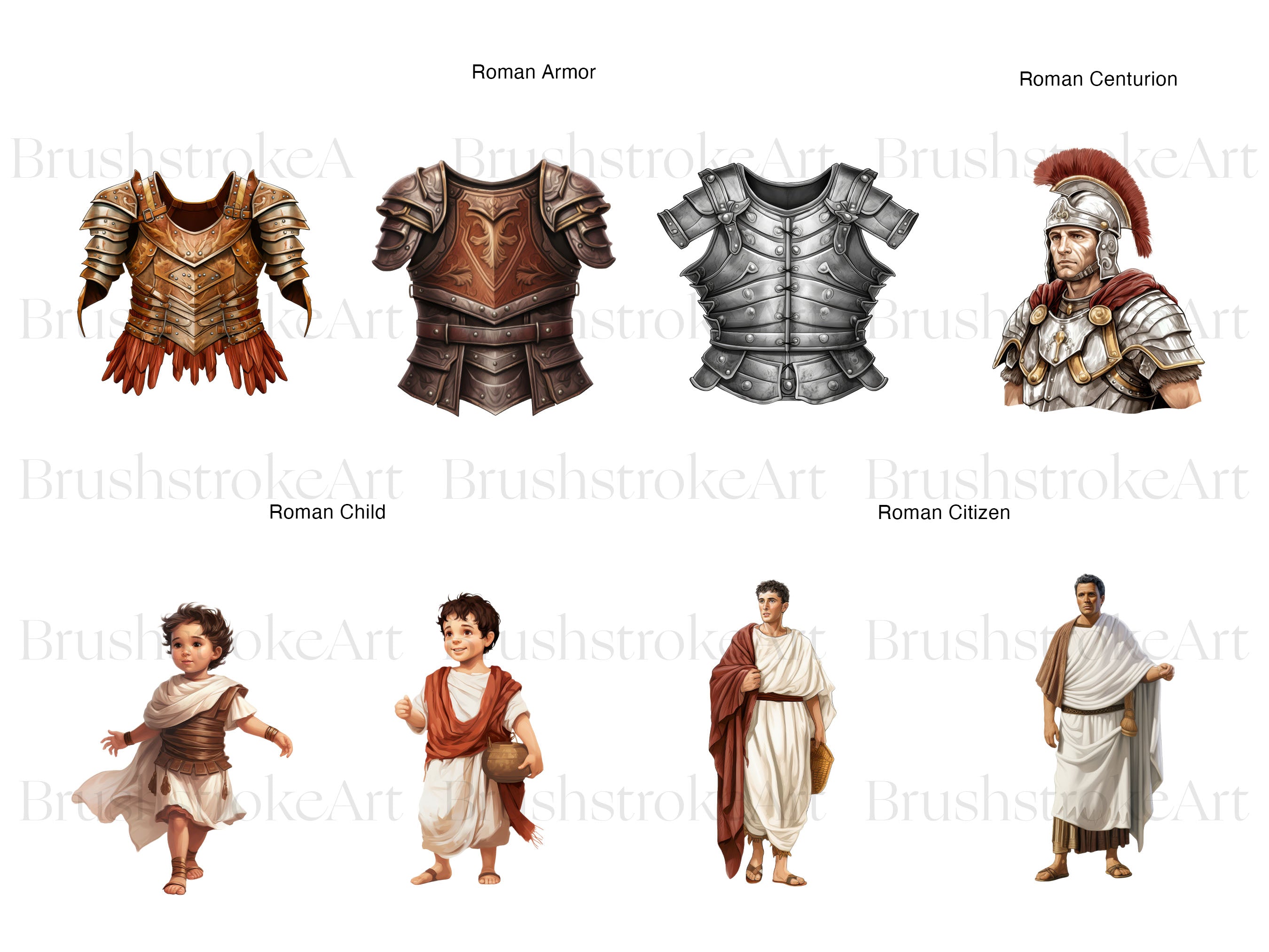 Roman Filees Ancient Rome Clipart, Roman Empire, Gladiator, Roman Design – Clipartset