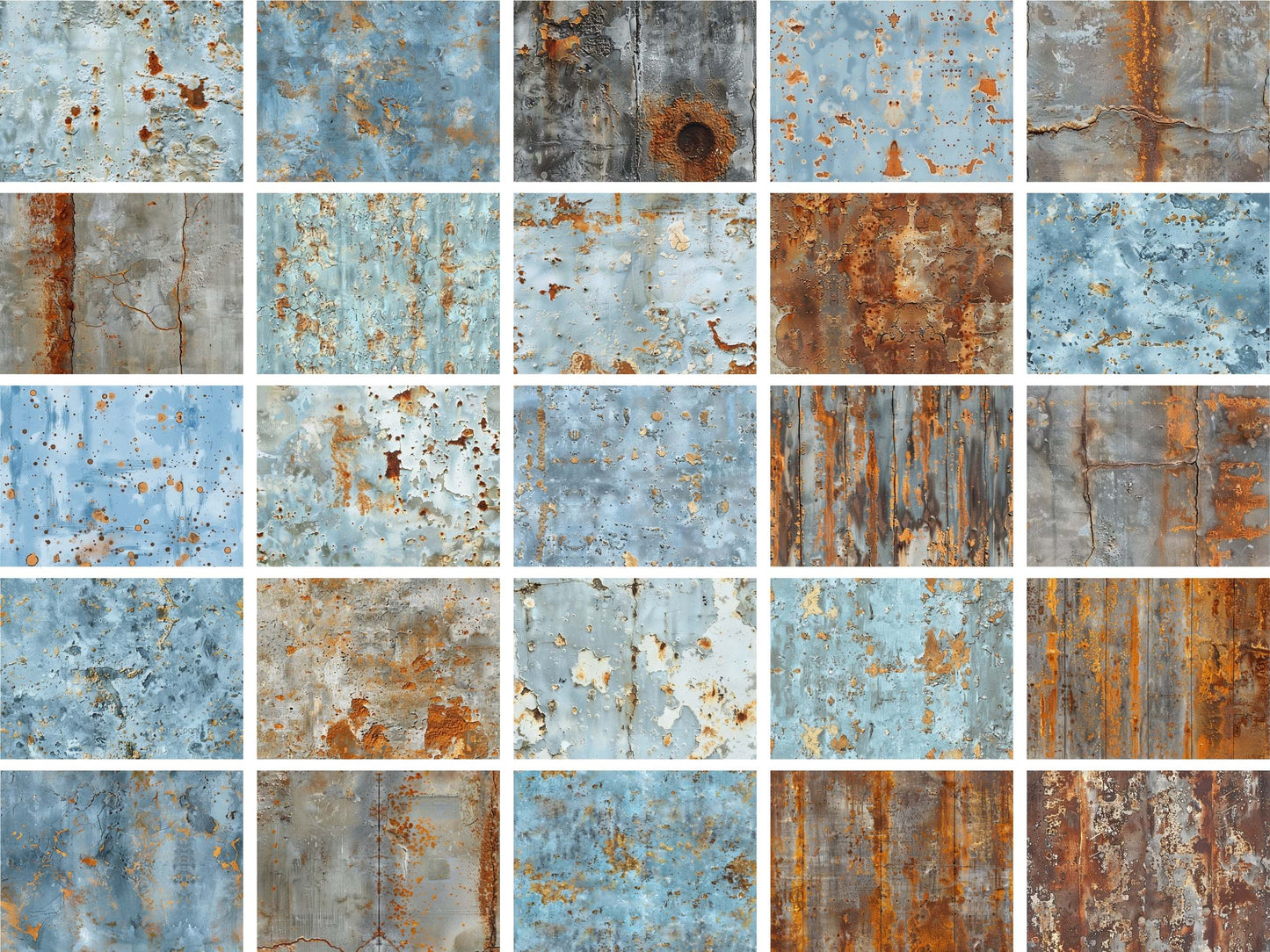 Rusted white steel tile