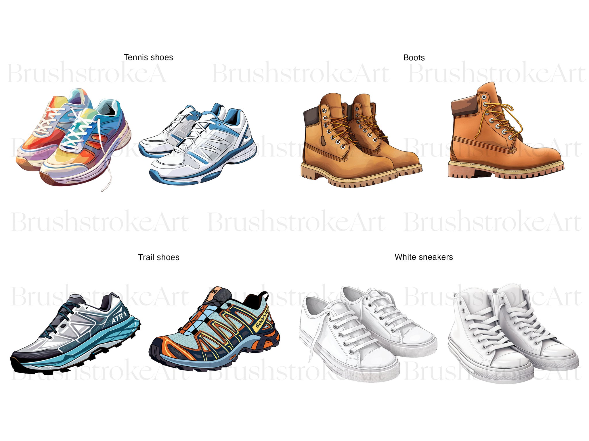 Shoe Clipart, Sneaker, Men's Shoes, Boots PNG, High Heels – Clipartset