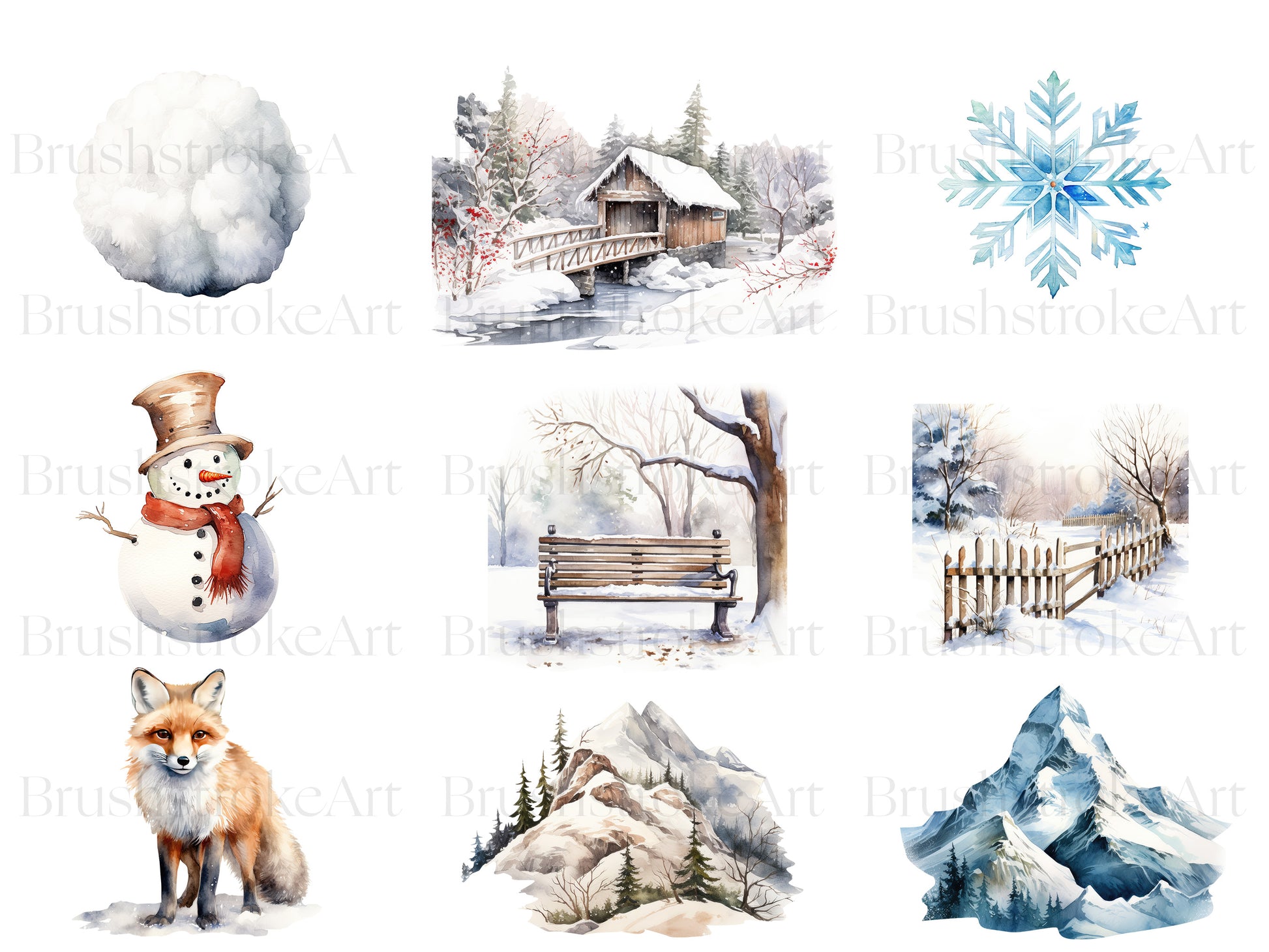 Snow man Clipart