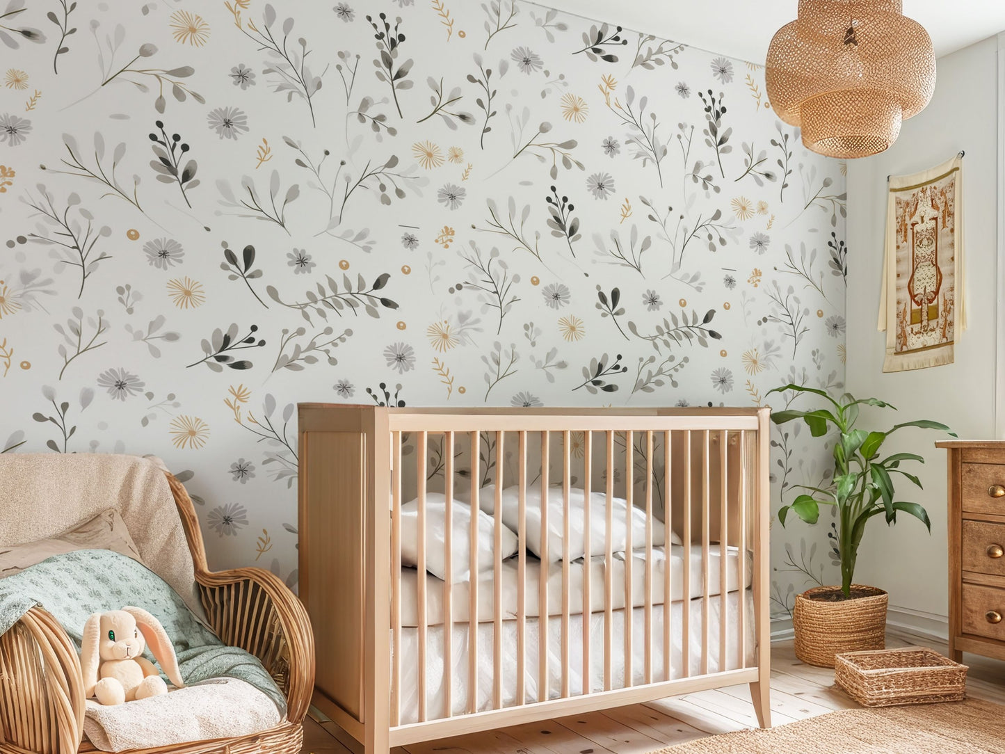 Vintage Floral Wallpaper Design