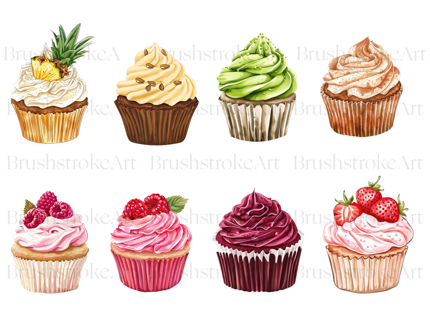  Watercolor Cupcake