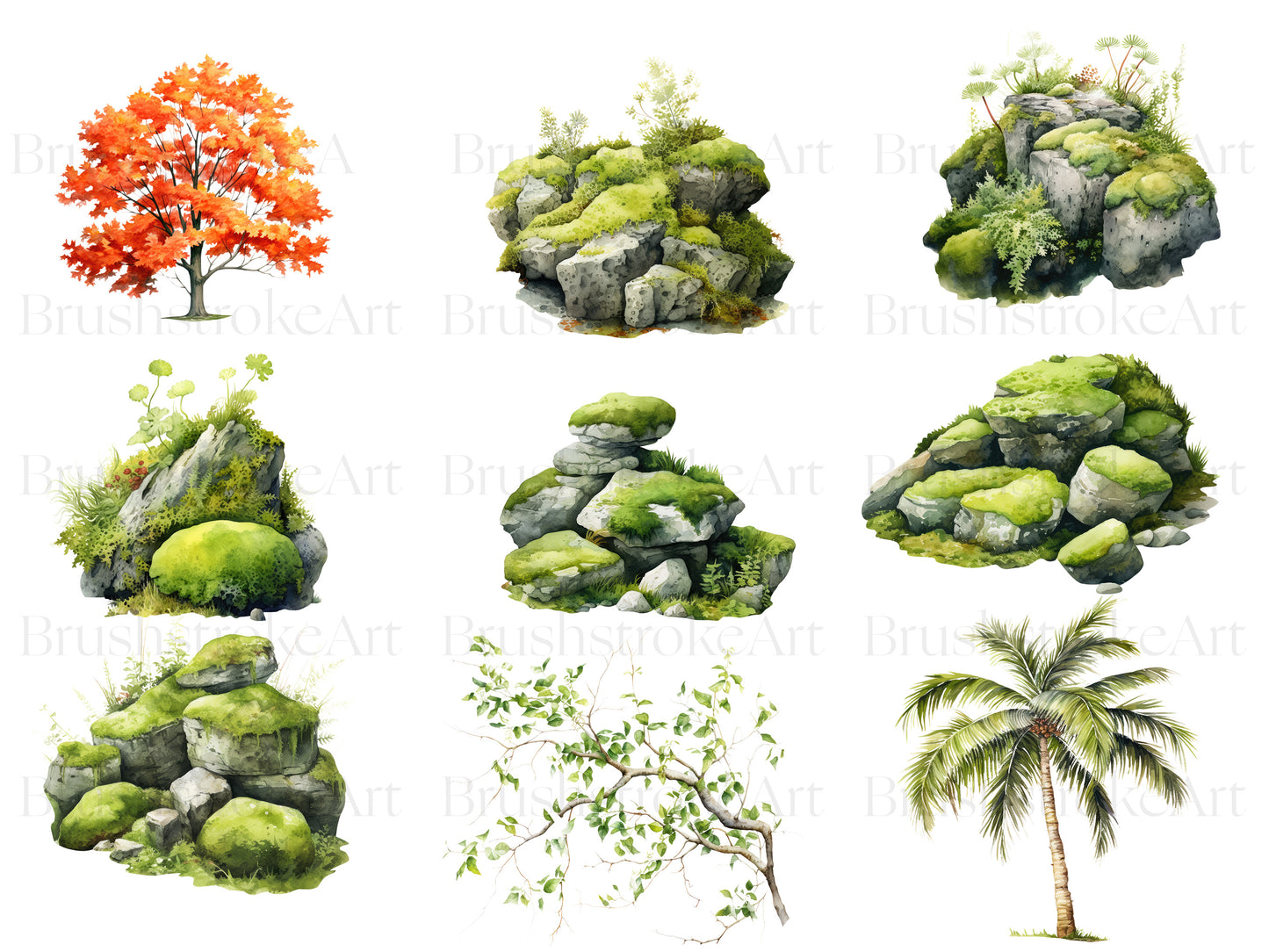 Watercolor Trees