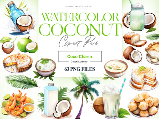 Watercolor Coconut