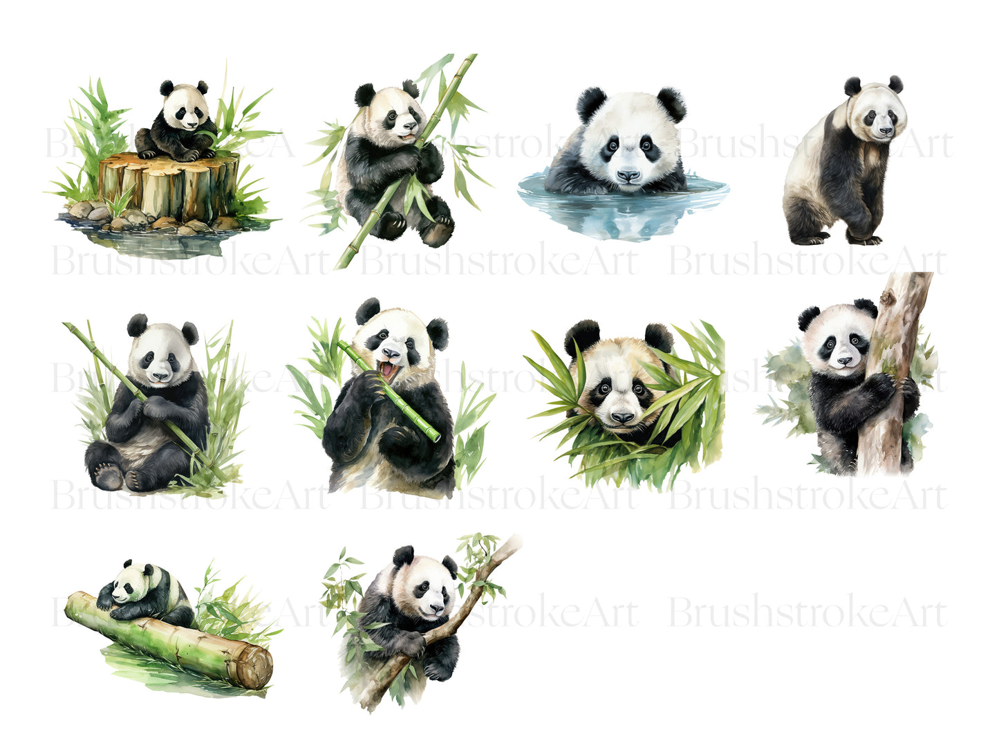 Watercolor panda