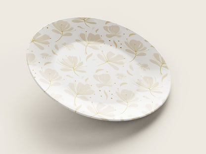 beige floral pattern