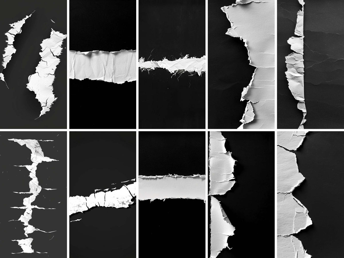 Torn & Ripped Paper Texture, Art Paint, wall, Ripped Paper – Clipartset