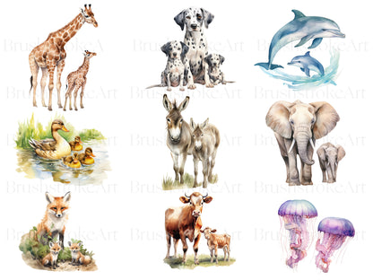 watercolor animals